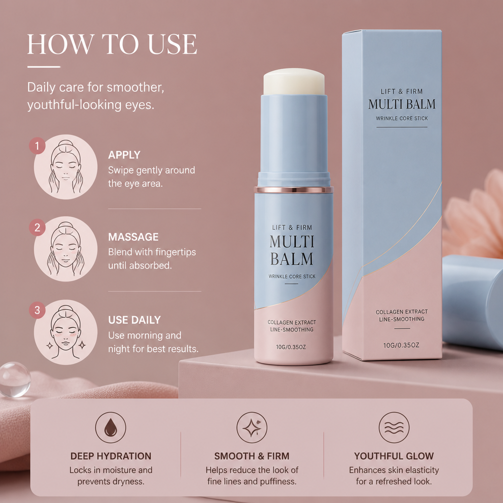 Collagen Multi Balm Stick – Hydrates & Smooths the Look of Fine Lines