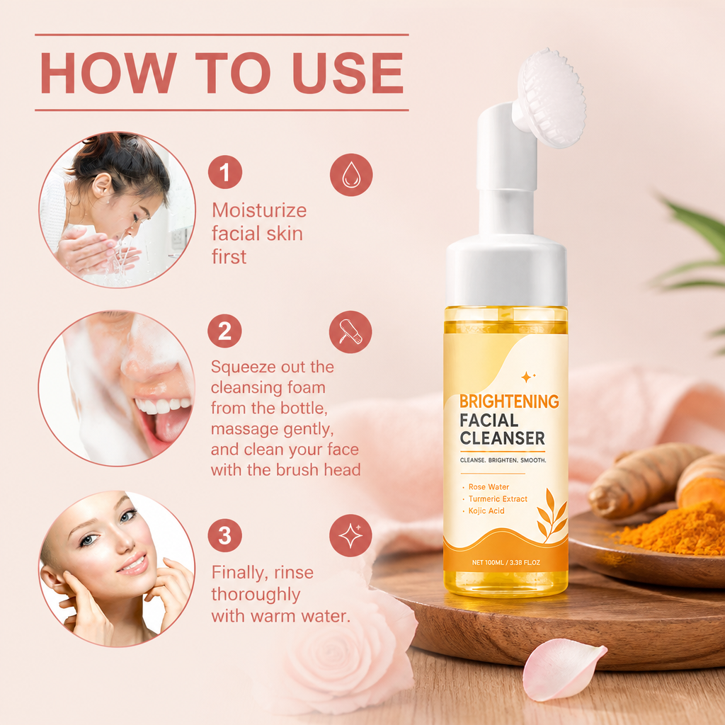 Turmeric & Kojic Cleansing Foam – Deep Cleansing for Smooth, Fresh Skin