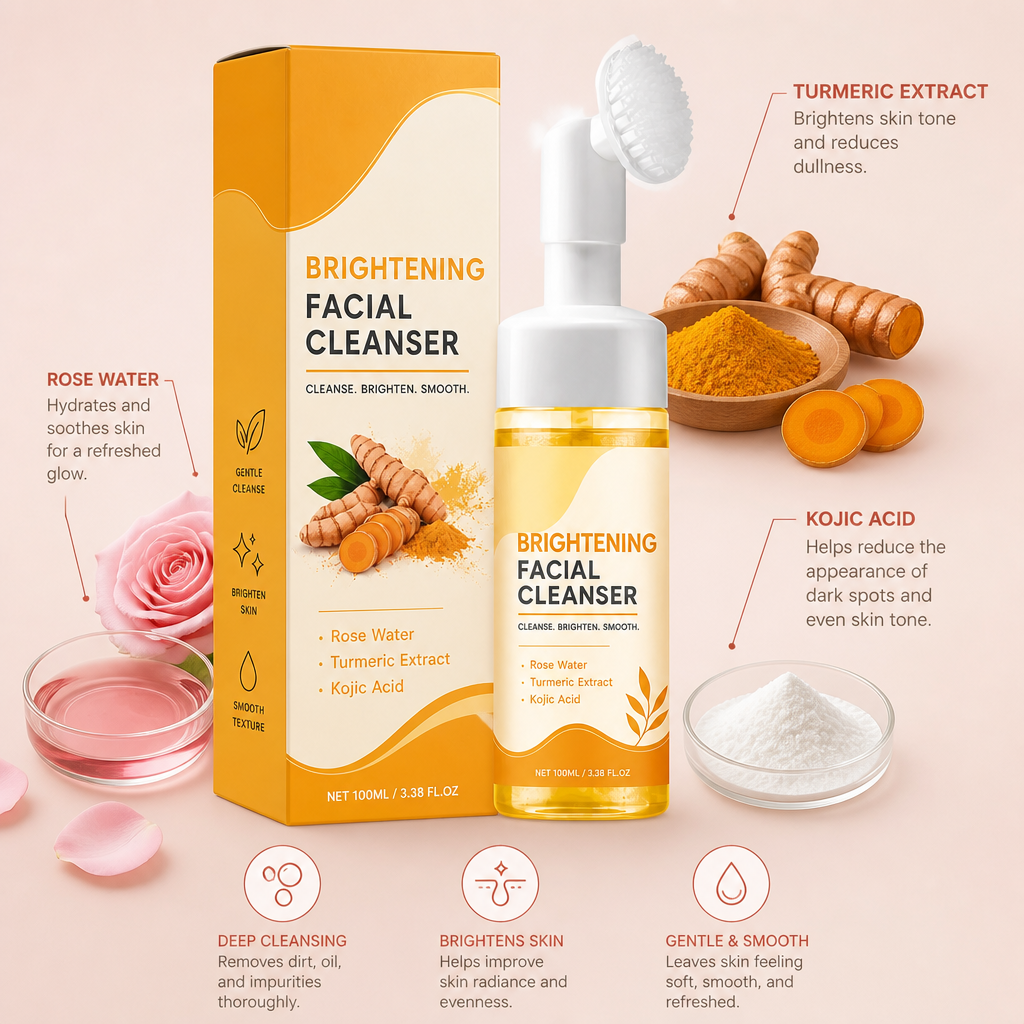 Turmeric & Kojic Cleansing Foam – Deep Cleansing for Smooth, Fresh Skin