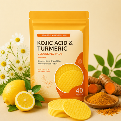 Turmeric & Kojic Cleansing Pads – Gently Exfoliate & Brighten Skin