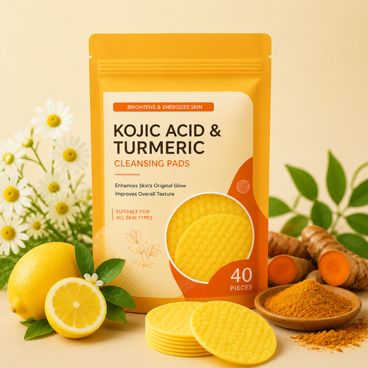 Turmeric & Kojic Cleansing Pads – Gently Exfoliate & Brighten Skin