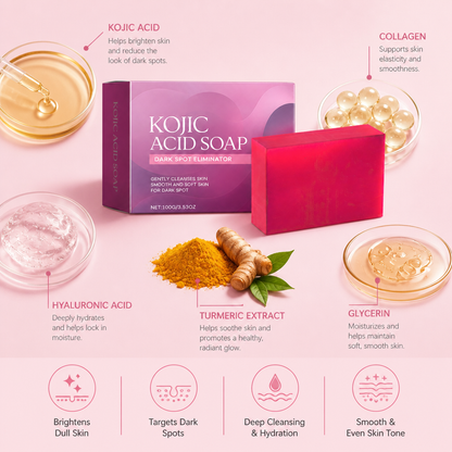 Kojic Acid Brightening Cleansing Soap – Smooth & Even-Looking Skin