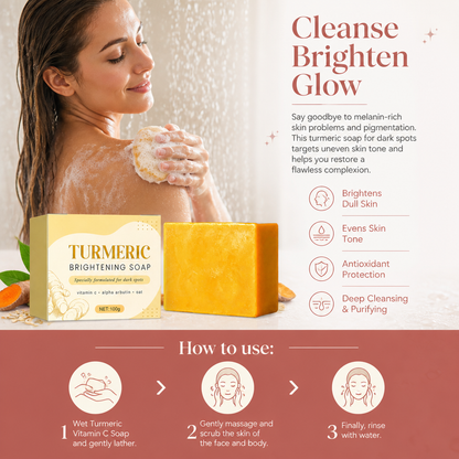 Turmeric & Vitamin C Brightening Soap – Cleanse for Smooth, Radiant Skin