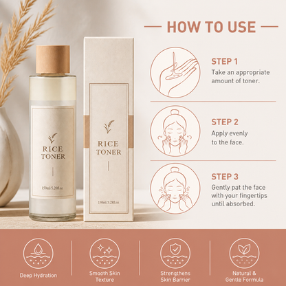 Hyaluronic Acid Rice Toner – Hydrating Formula for Smooth, Radiant Skin