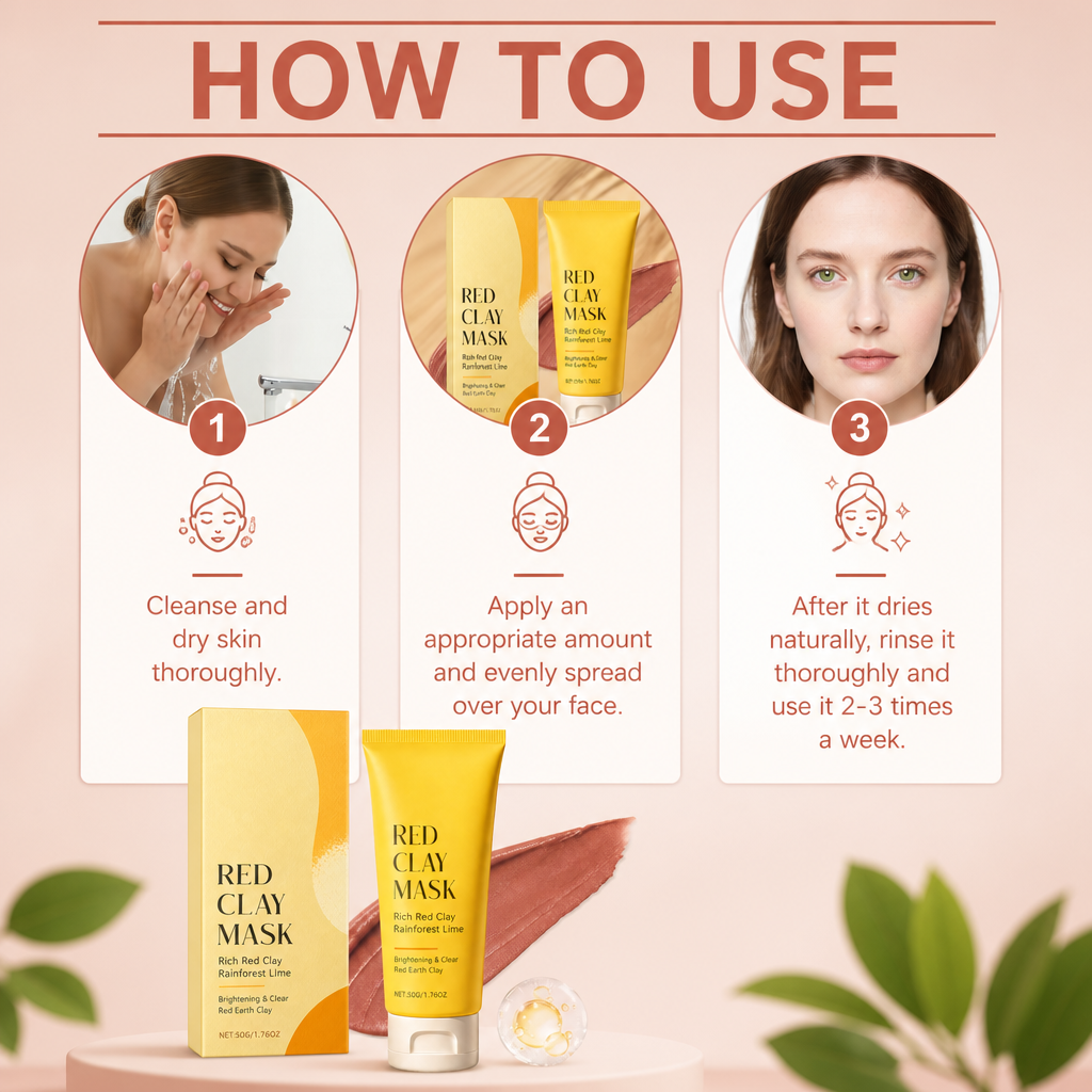 Vitamin C & Red Clay Face Mask – Brightening Care for Smooth, Refreshed Skin