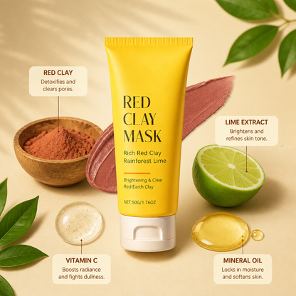 Vitamin C & Red Clay Face Mask – Brightening Care for Smooth, Refreshed Skin