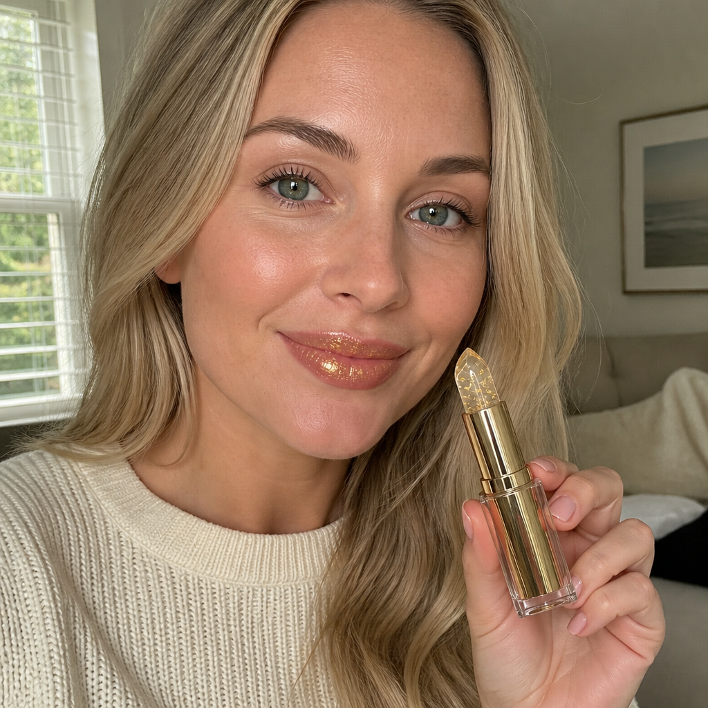 Hydrating Gold Lip Gloss – Long-Lasting Shine for Soft, Smooth Lips