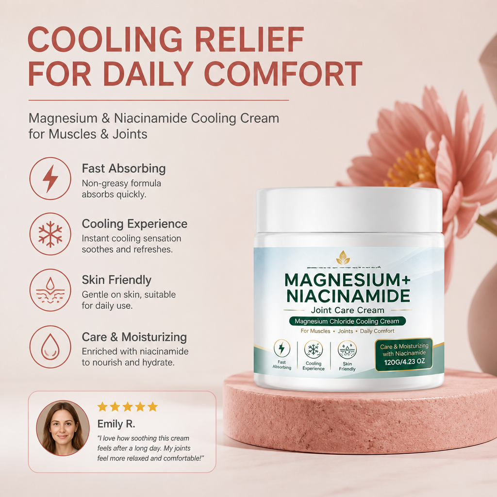 Magnesium & Niacinamide Cooling Cream – Daily Comfort for Muscles & Joints