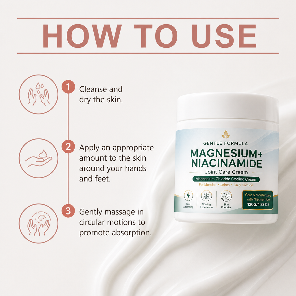 Magnesium & Niacinamide Cooling Cream – Daily Comfort for Muscles & Joints