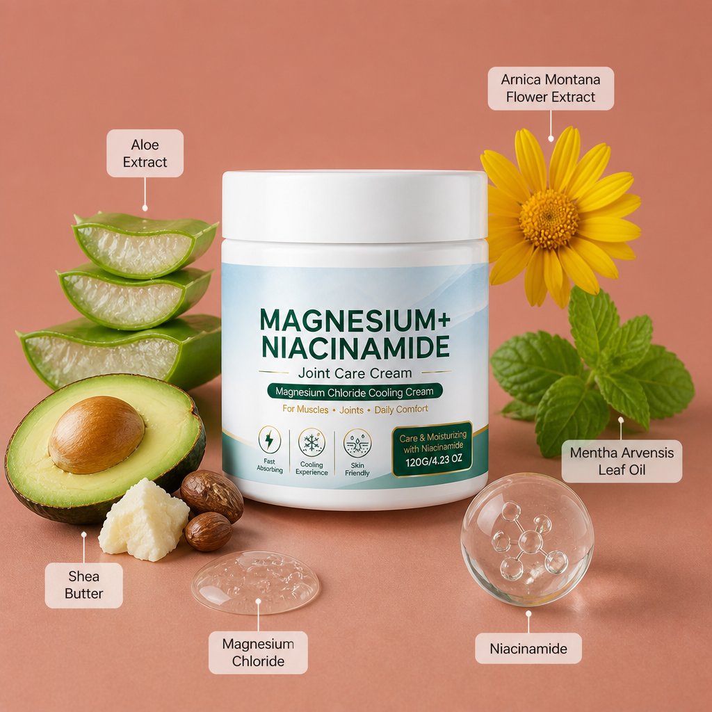 Magnesium & Niacinamide Cooling Cream – Daily Comfort for Muscles & Joints
