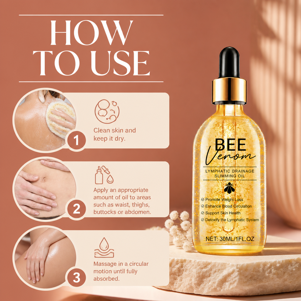 Bee Venom Body Sculpting Oil – Nourishing Formula for Firmer-Looking Skin