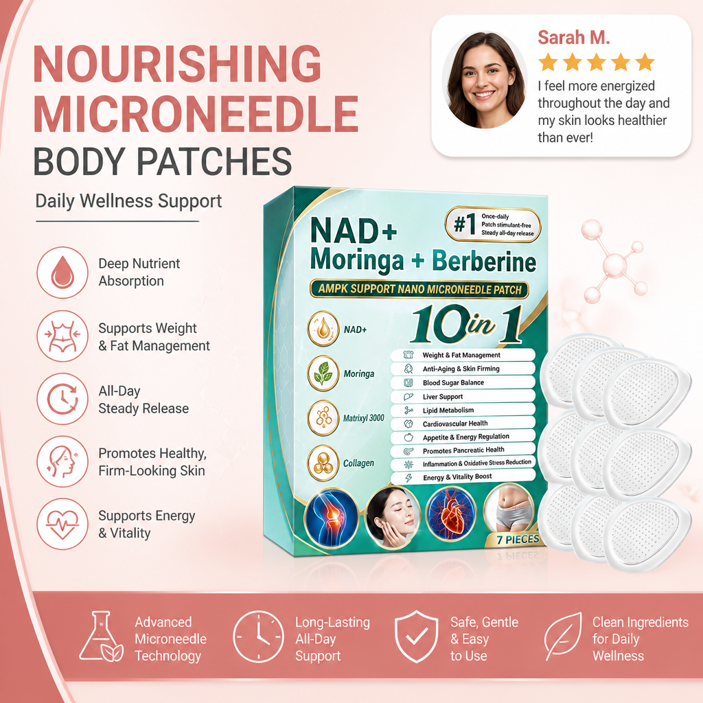 Nourishing Microneedle Body Patches for Daily Wellness Support