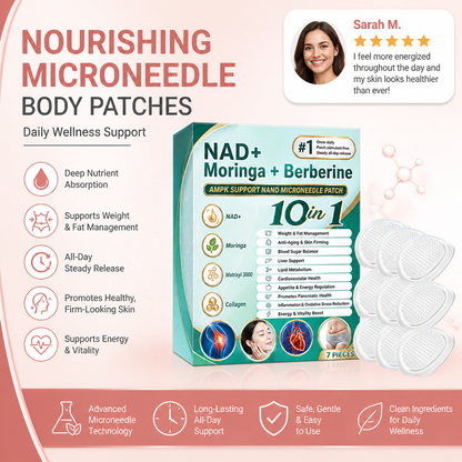 Nourishing Microneedle Body Patches for Daily Wellness Support