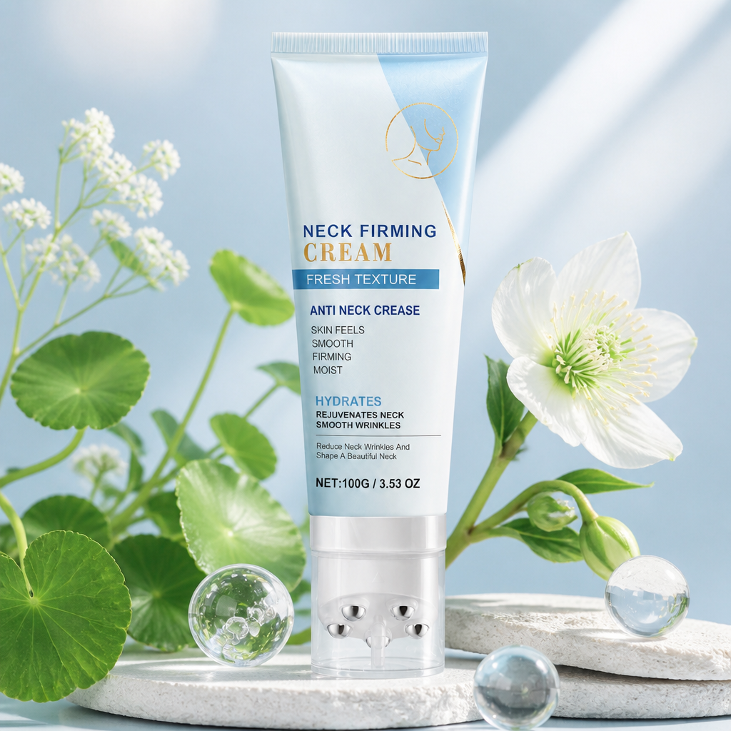 Firming Neck Cream with Massage Roller – Hydrating Care for Smoother Skin