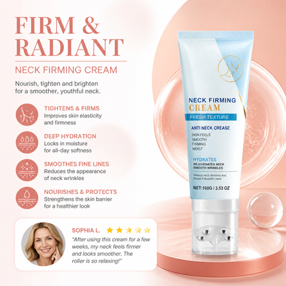 Firming Neck Cream with Massage Roller – Hydrating Care for Smoother Skin