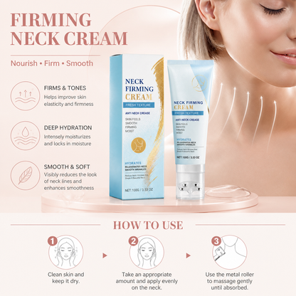 Firming Neck Cream with Massage Roller – Hydrating Care for Smoother Skin