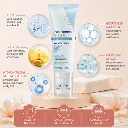 Firming Neck Cream with Massage Roller – Hydrating Care for Smoother Skin