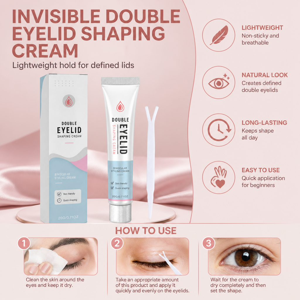 Invisible Double Eyelid Shaping Cream – Lightweight Hold for Defined Lids