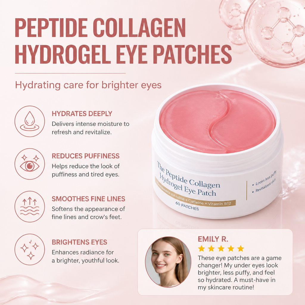 Peptide Collagen Hydrogel Eye Patches – Hydrating Care for Brighter Eyes