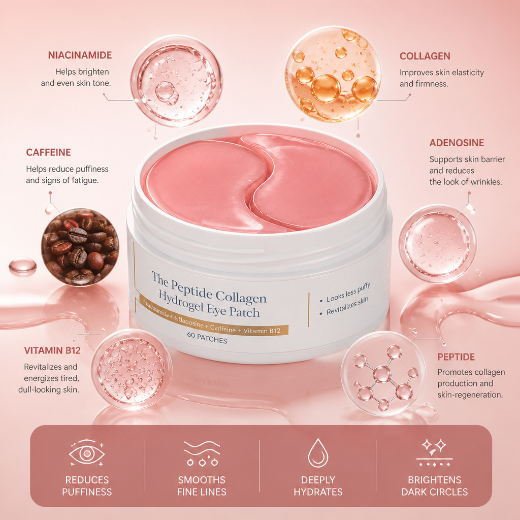 Peptide Collagen Hydrogel Eye Patches – Hydrating Care for Brighter Eyes