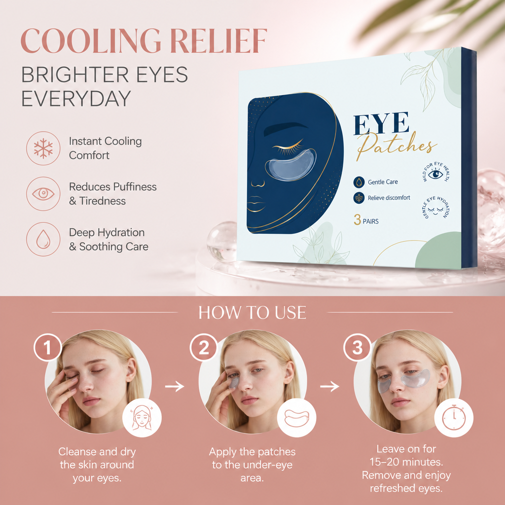 Cooling Eye Mask Patches – Refreshing Hydration for Tired Eyes