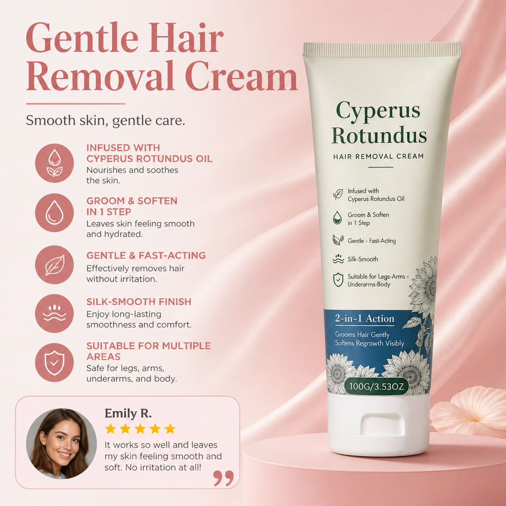 Cyperus Rotundus Hair Removal Cream – Gentle Formula For Smooth Skin