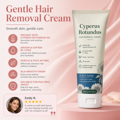 Cyperus Rotundus Hair Removal Cream – Gentle Formula For Smooth Skin