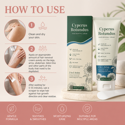 Cyperus Rotundus Hair Removal Cream – Gentle Formula For Smooth Skin