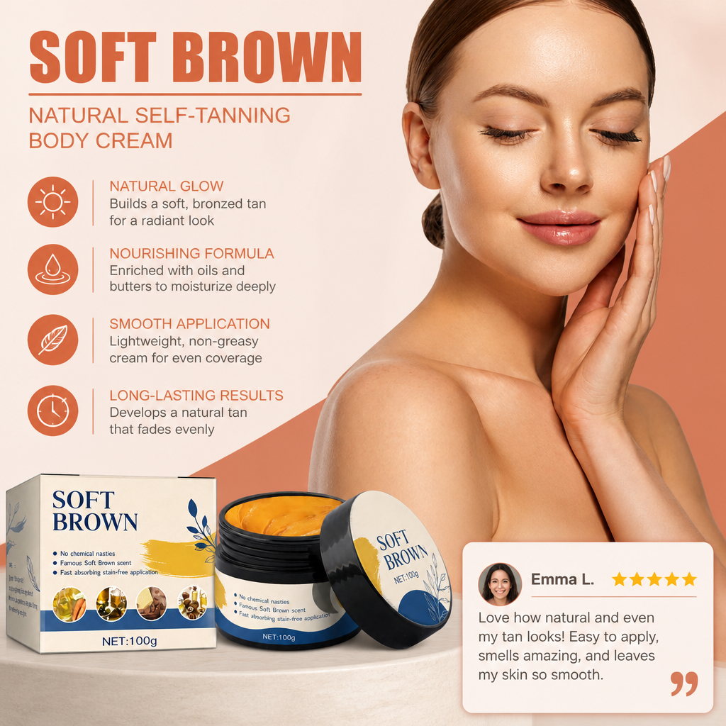 Natural Self-Tanning Body Cream – Smooth Bronze Glow With Nourishing Oils