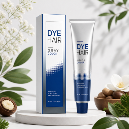 Gray Hair Dye Cream – Long-Lasting Silver Tone Hair Coloring Formula