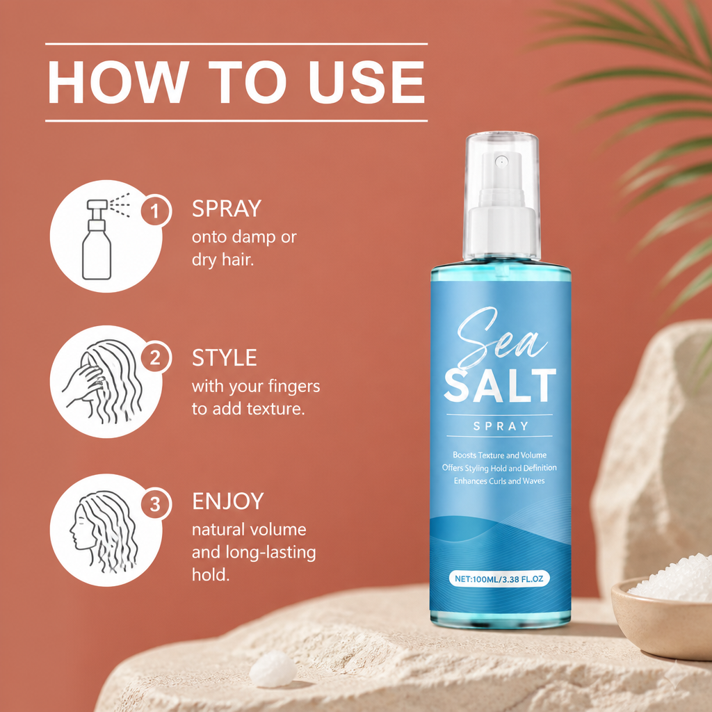Sea Salt Hair Spray – Texturizing Formula for Natural Volume and Style