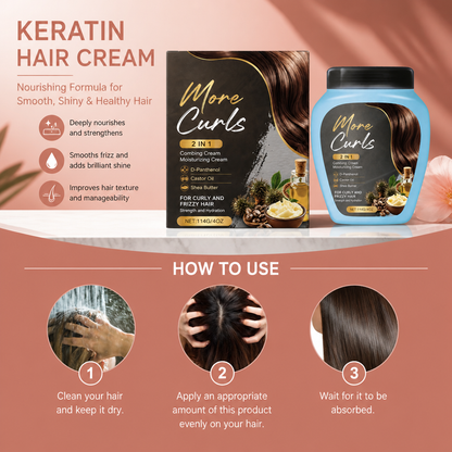 Keratin Hair Cream – Nourishing Leave-In Formula for Smooth Shiny Hair