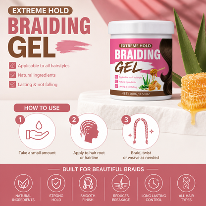 Extreme Hold Braiding Gel – Smooth Styling Formula for Defined Braids