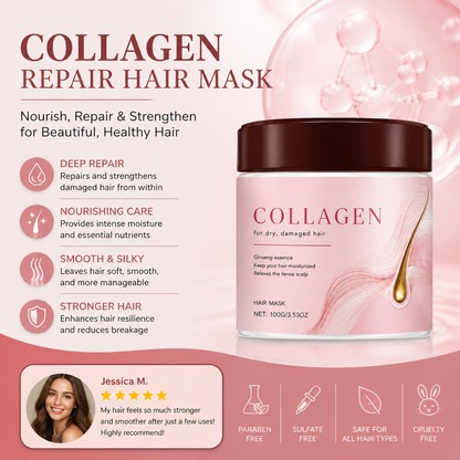 Collagen Repair Hair Mask – Nourishing Formula For Stronger Softer Hair