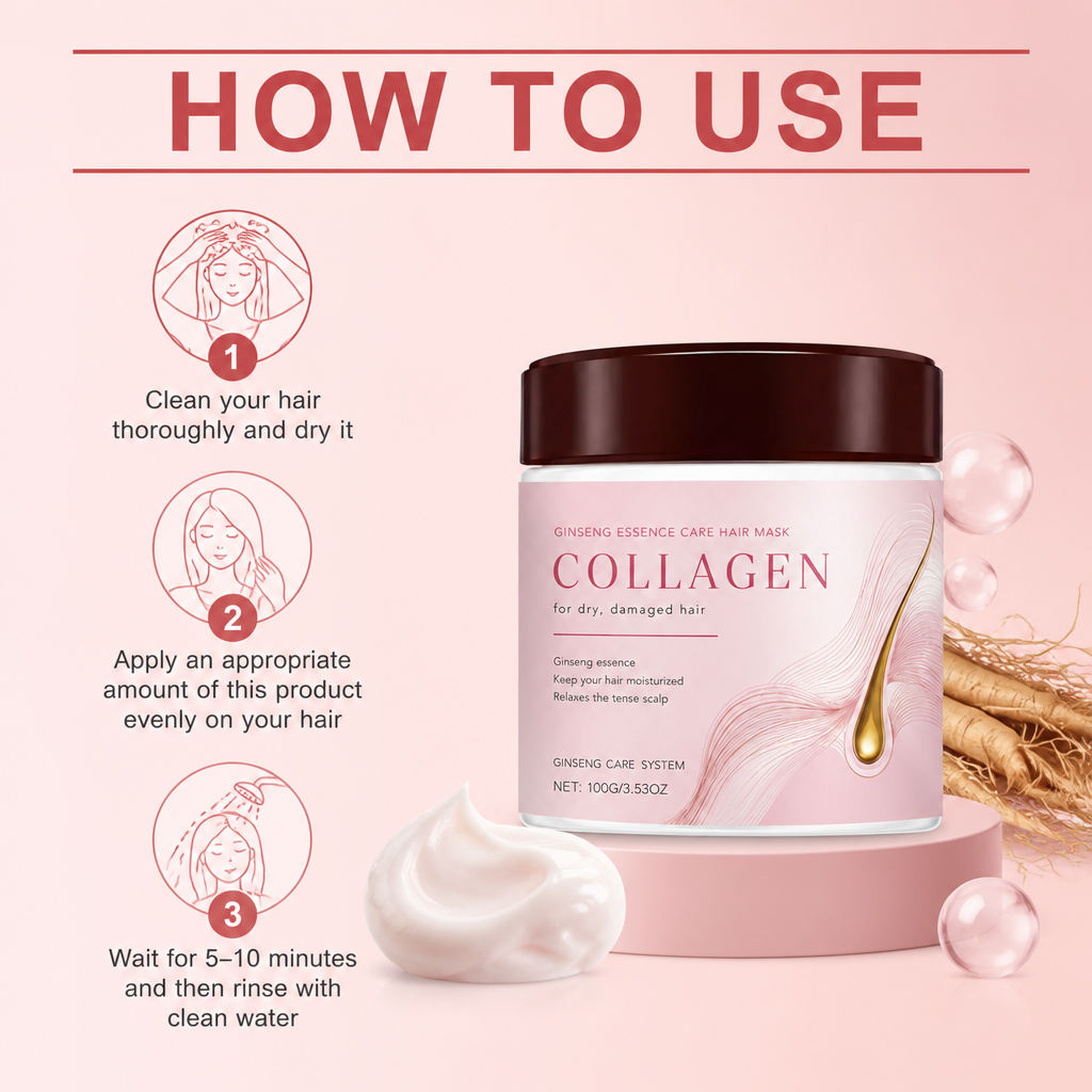 Collagen Repair Hair Mask – Nourishing Formula For Stronger Softer Hair
