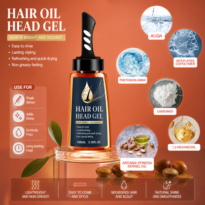 Argan Hair Styling Oil Gel – Lightweight Hold For Smooth Defined Hair