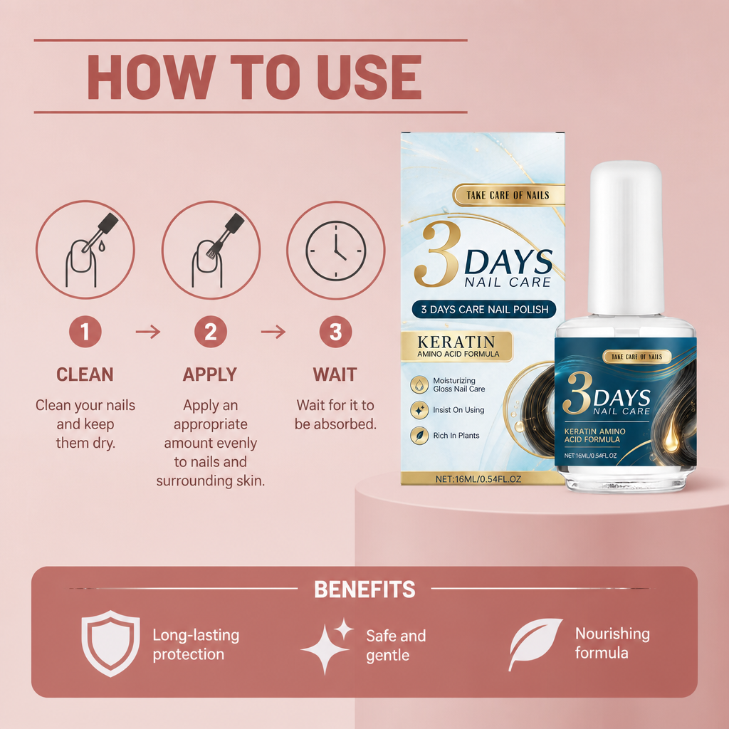 3 Days Nail Care Treatment – Nourishing Formula For Healthy-Looking Nails