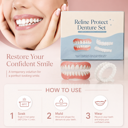 Custom Fit Temporary Denture Set – Natural-Looking Smile Enhancement Solution