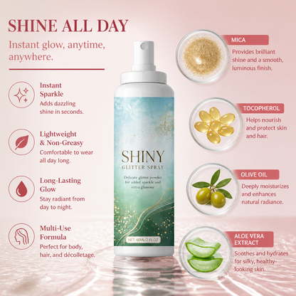 Shiny Glitter Spray – Sparkling Body And Hair Highlight Mist