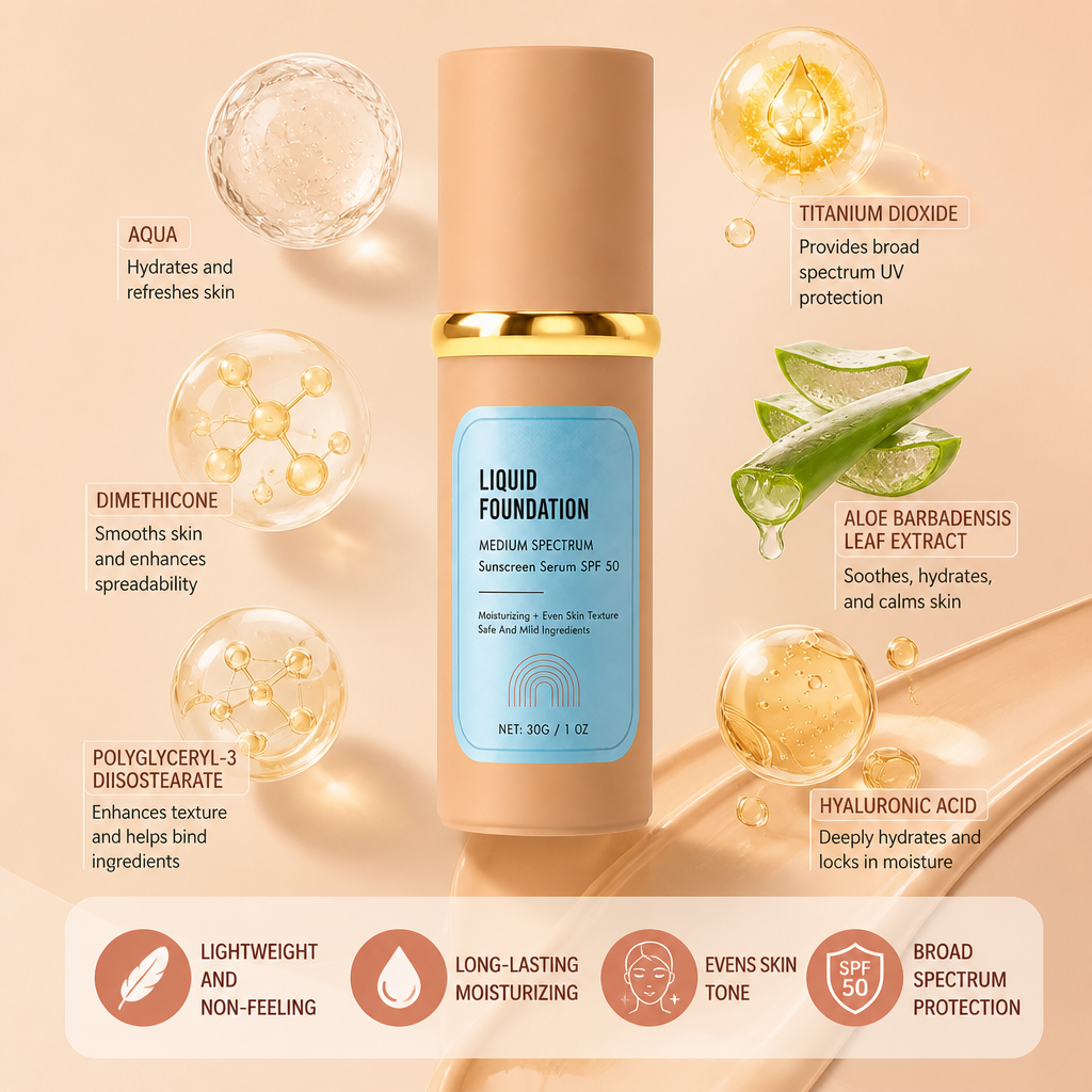 Hydrating Face Foundation – Lightweight Coverage With Natural Glow