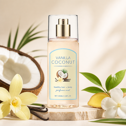 Vanilla Coconut Hair & Body Fragrance Mist – Long-Lasting Scent With Moisture Care