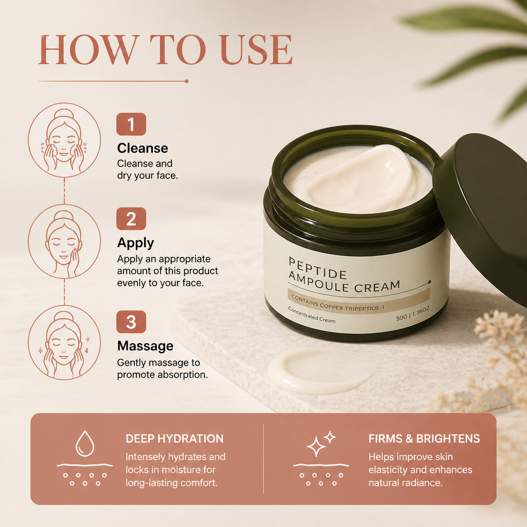 Copper Peptide Face Cream – Deep Hydration & Skin-Firming Care