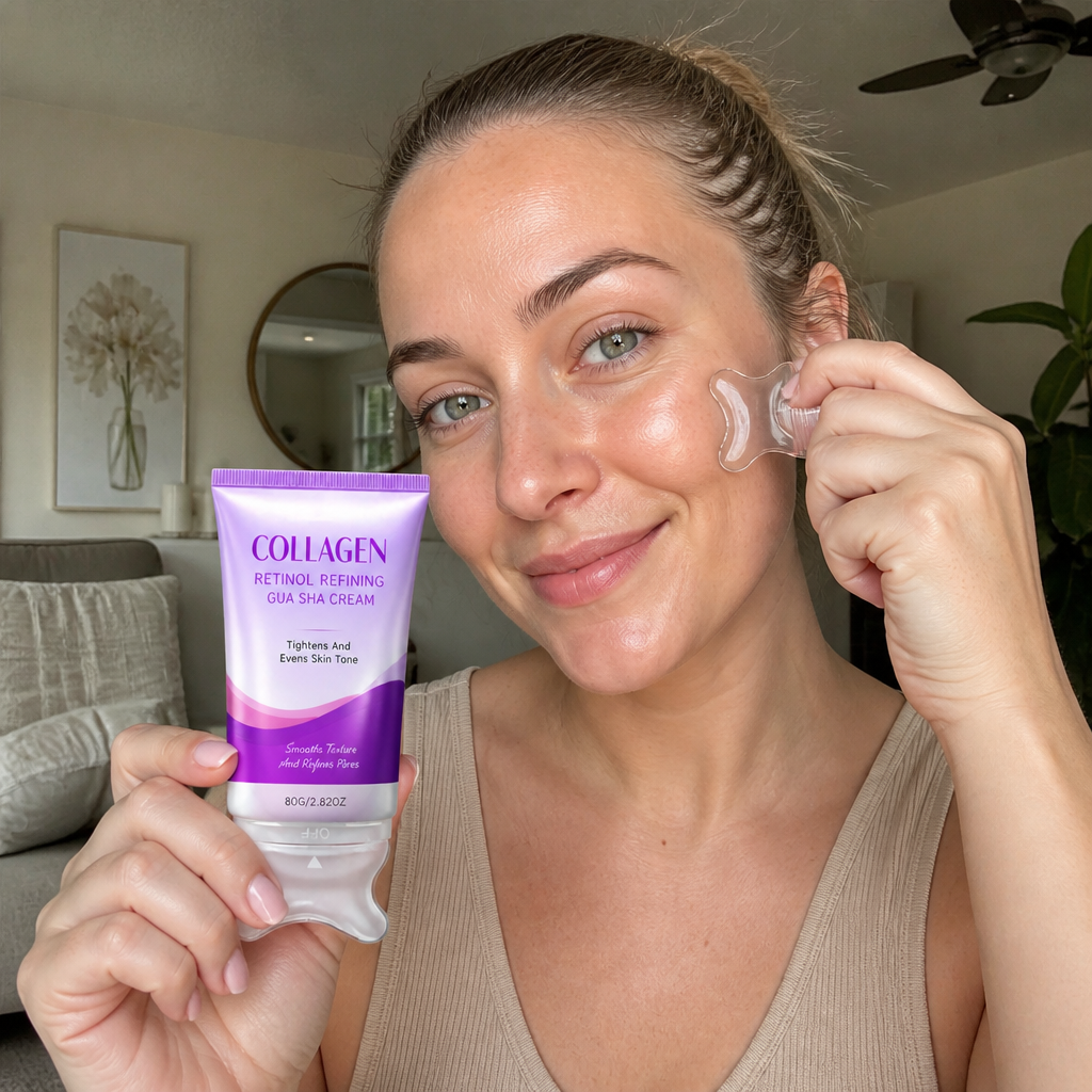 Collagen & Retinol Gua Sha Cream – Firming Hydration for Smoother Skin