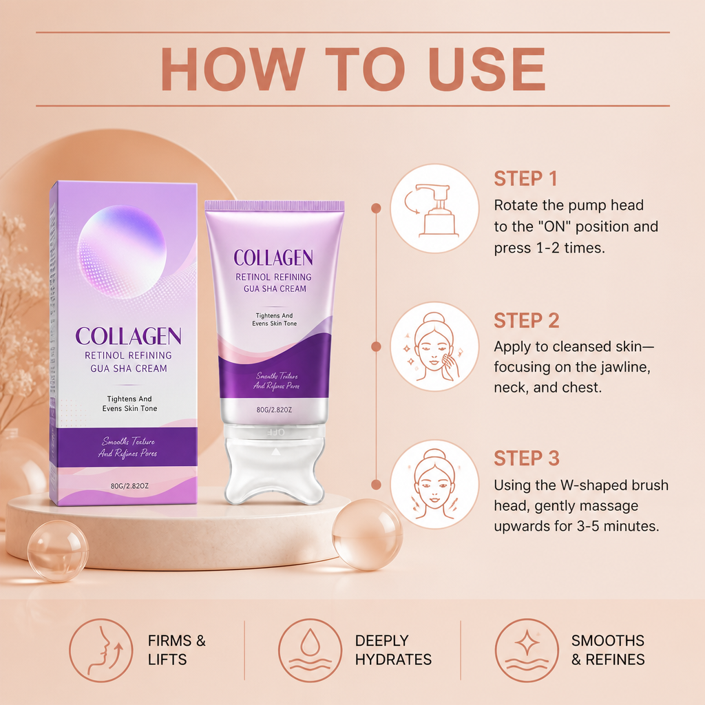 Collagen & Retinol Gua Sha Cream – Firming Hydration for Smoother Skin