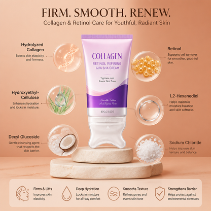 Collagen & Retinol Gua Sha Cream – Firming Hydration for Smoother Skin
