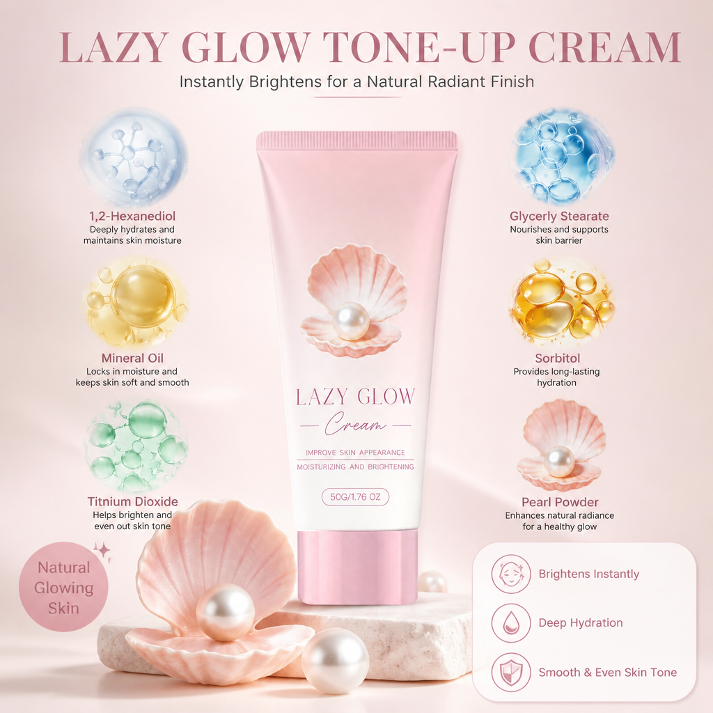 Pearl Glow Tone-Up Cream – Instantly Brightens for a Natural Radiant Finish
