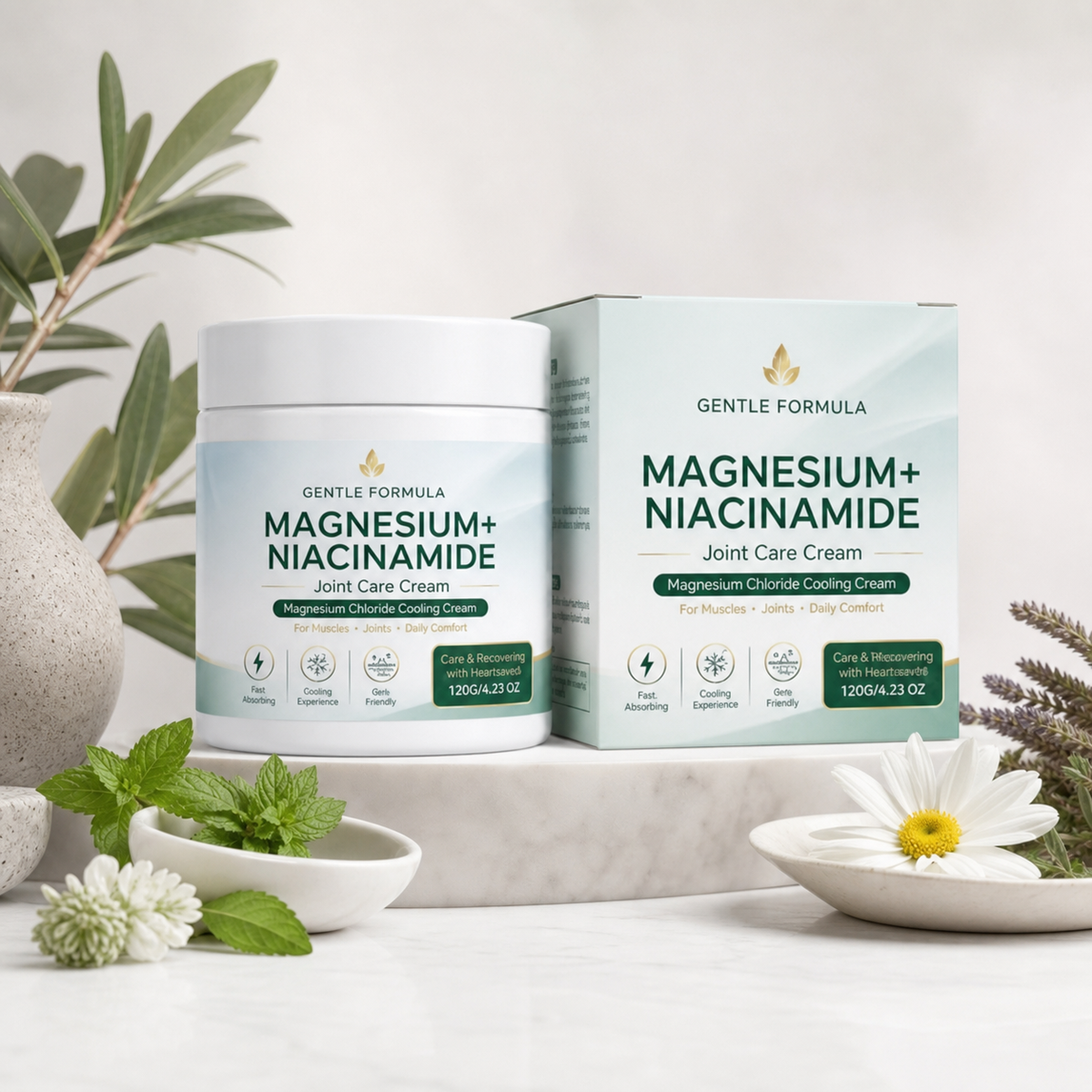 Magnesium & Niacinamide Cooling Cream – Daily Comfort for Muscles & Joints