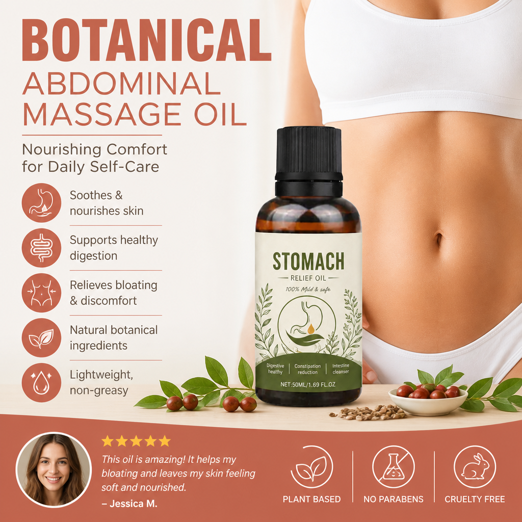 Botanical Abdominal Massage Oil – Nourishing Comfort for Daily Self-Care