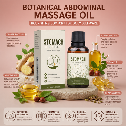 Botanical Abdominal Massage Oil – Nourishing Comfort for Daily Self-Care