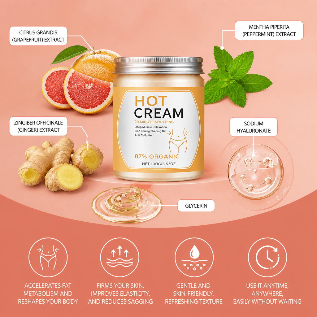 Warming Body Contour Cream – Hydrating Formula for Smooth, Supple Skin